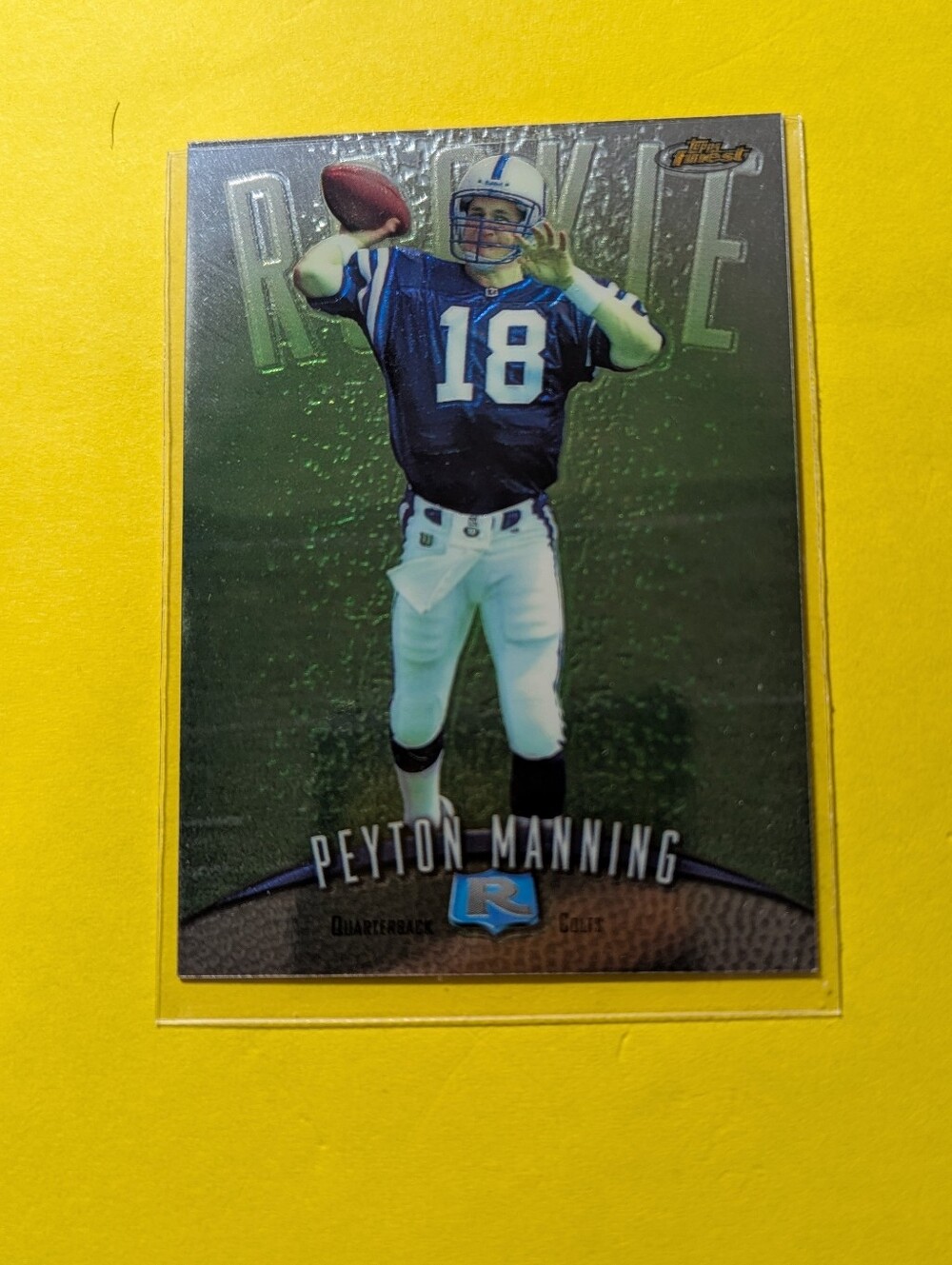 1998 TOPPS FINEST #121 PEYTON MANNING THE SHERIFF INDIANAPOLIS COLTS NM